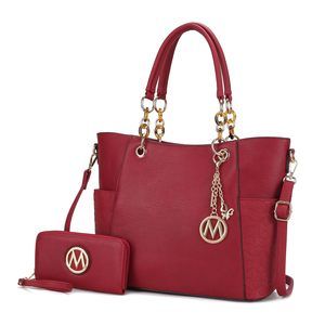 Tote Bag, Handbag Set With Wallet-Top-Handle- Vegan Leather Purse :'D